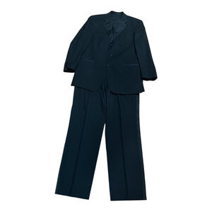 Hugo Boss Tuxedo Suit Mens 42 Regular Black Wool Chaplin Charlie Wedding 3 Piece